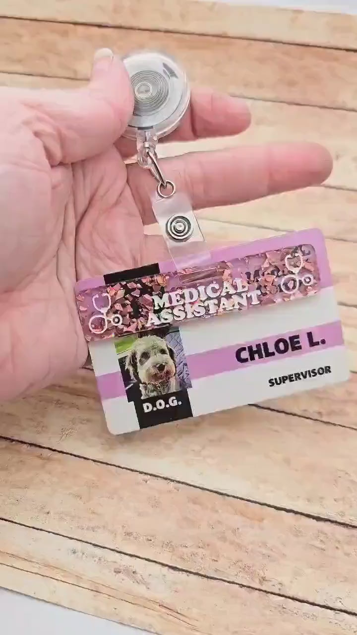Custom Horizontal Badge Buddy | Personalized ID Tag with Illustrations