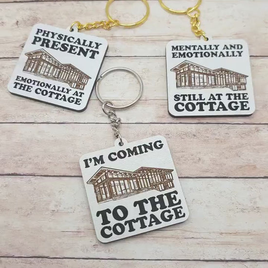 Heated Rivalry Inspired Cottage Keychain Rozanov Hollander Quote I'm Coming to the Cottage MM Hockey Romance Bookish Fandom Gift