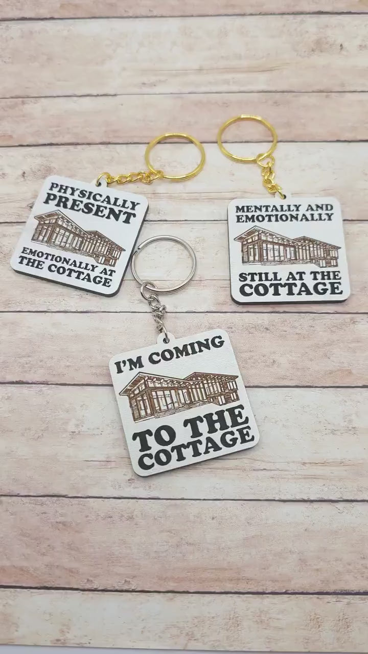 Heated Rivalry Inspired Cottage Keychain Rozanov Hollander Quote I'm Coming to the Cottage MM Hockey Romance Bookish Fandom Gift