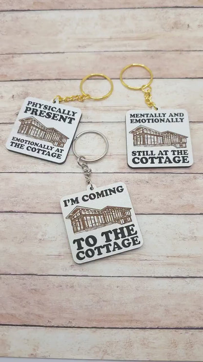 Heated Rivalry Inspired Cottage Keychain Rozanov Hollander Quote I'm Coming to the Cottage MM Hockey Romance Bookish Fandom Gift