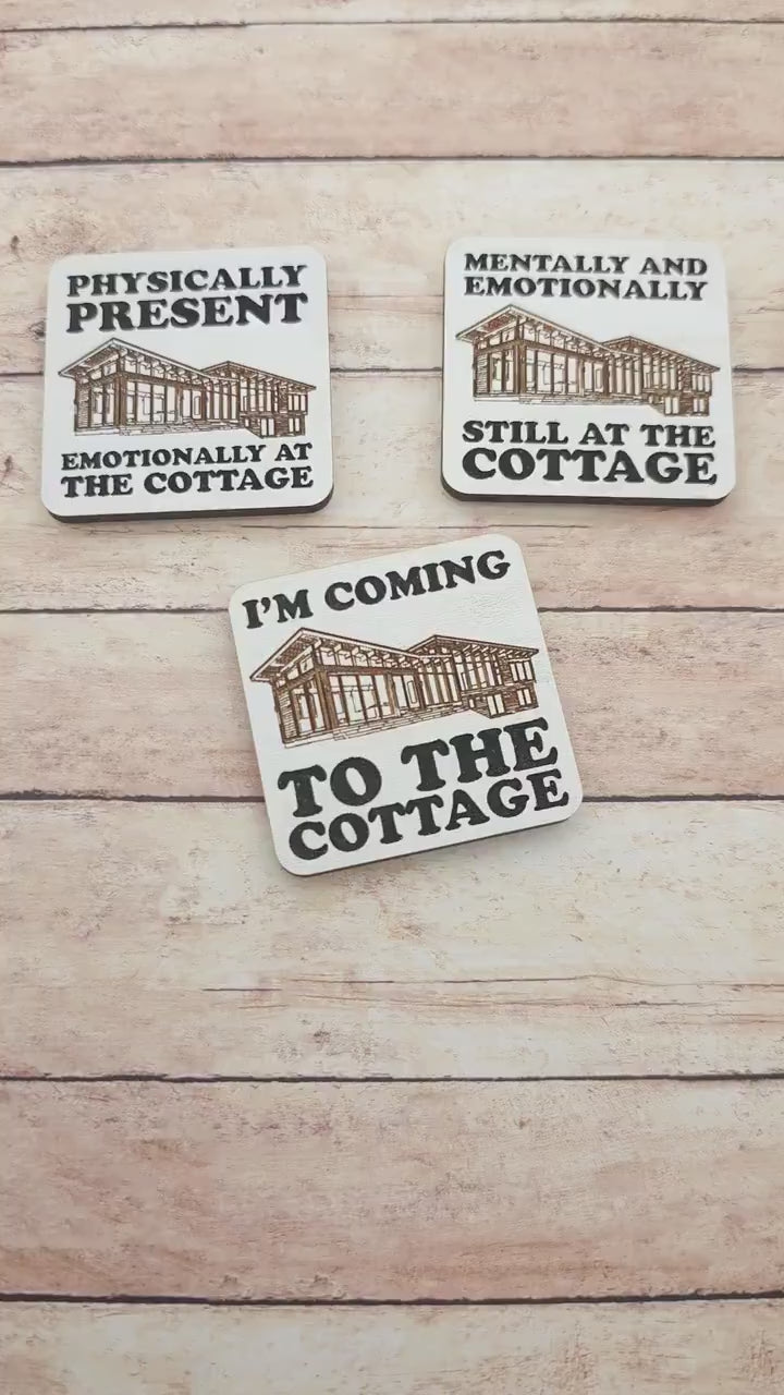 Heated Rivalry Cottage Magnet: MM Hockey Romance Fan Gift, MDF Engraved Quote Choice