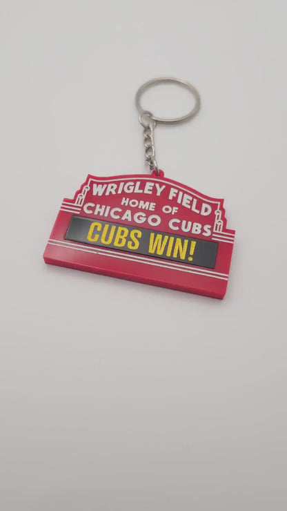 Personalized Wrigley Field Marquee Keychain, Custom Chicago Cubs Acrylic Keyring